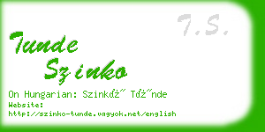 tunde szinko business card